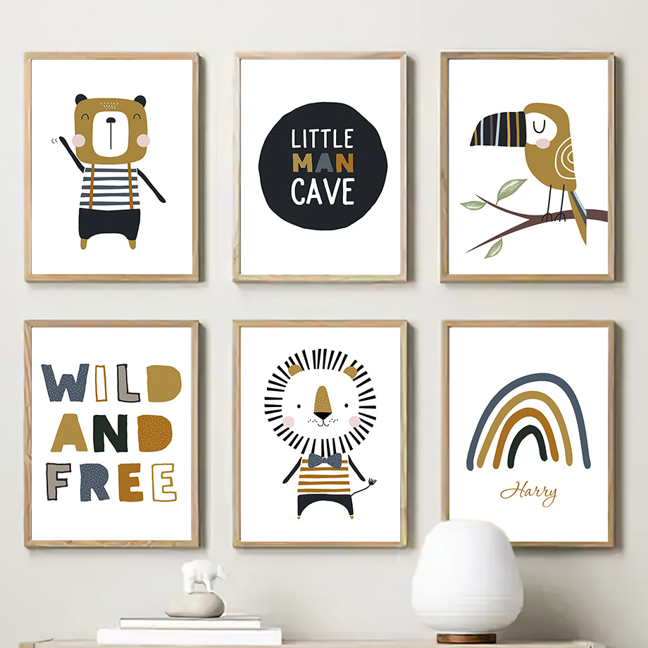 Baby Nursery Posters - ملصقات وطباعات لطيفة على شكل أسد