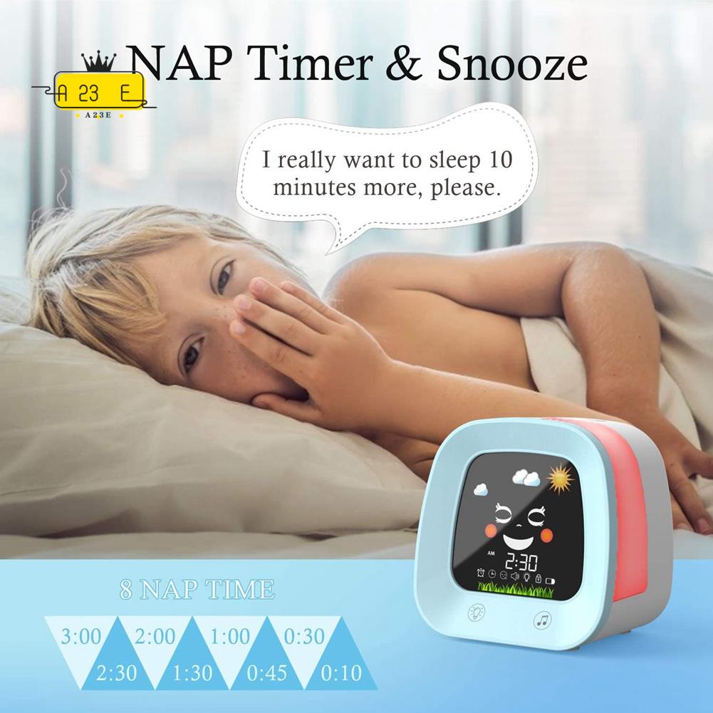 Sound Sleep Trainer Clock - ساعة منبه A23E-1 للأطفال، ساعة تدريب