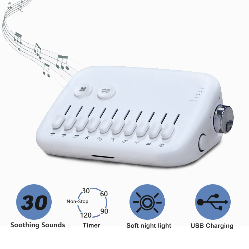 Baby Sound Machine White - جهاز ضوضاء بيضاء قابل لإعادة الشحن