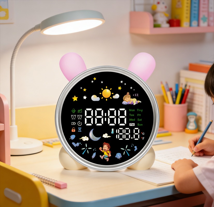 Sound Sleep Trainer Clock - ساعة منبه للأطفال جاهزة للإيقاظ، جهاز