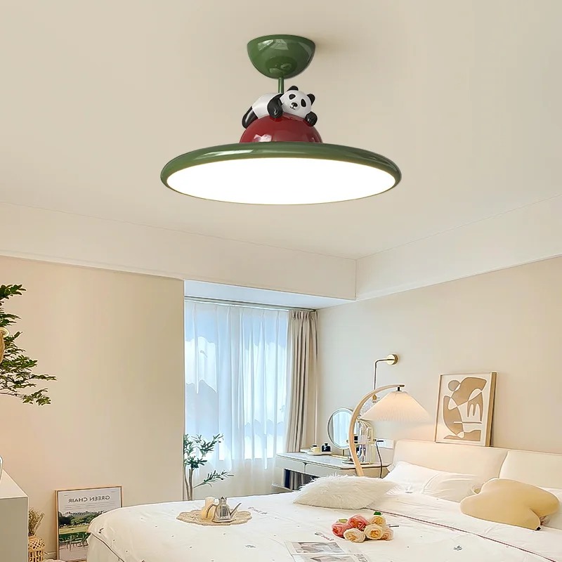Baby Nursery Ceiling Light - الكرتون كريم نمط الباندا LED ضوء