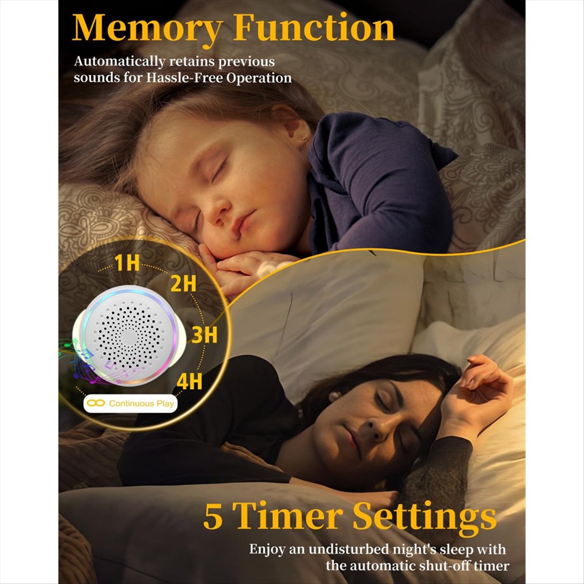 Baby Sound Machine White - جهاز صوت الضوضاء البيضاء DTC5 مع