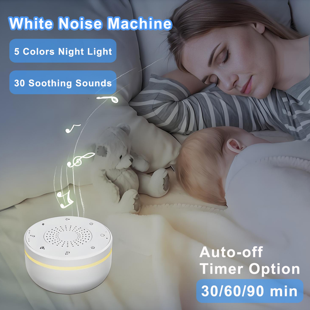 Baby Sound Machine White - جهاز ضوضاء بيضاء للأطفال قابل لإعادة