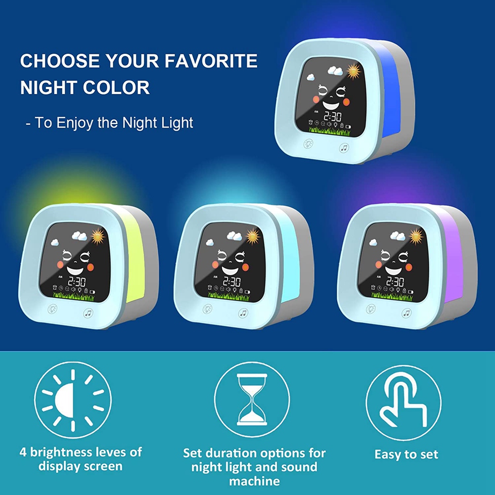 ساعة منبه A23E-1 للأطفال، ساعة - مراجعة Sound Sleep Trainer Clock وسعره