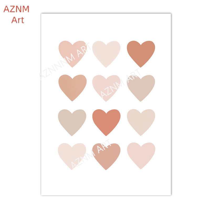 1/3 قطعة ، الكرتون القلب قوس ق - مراجعة Baby Nursery Posters وسعره