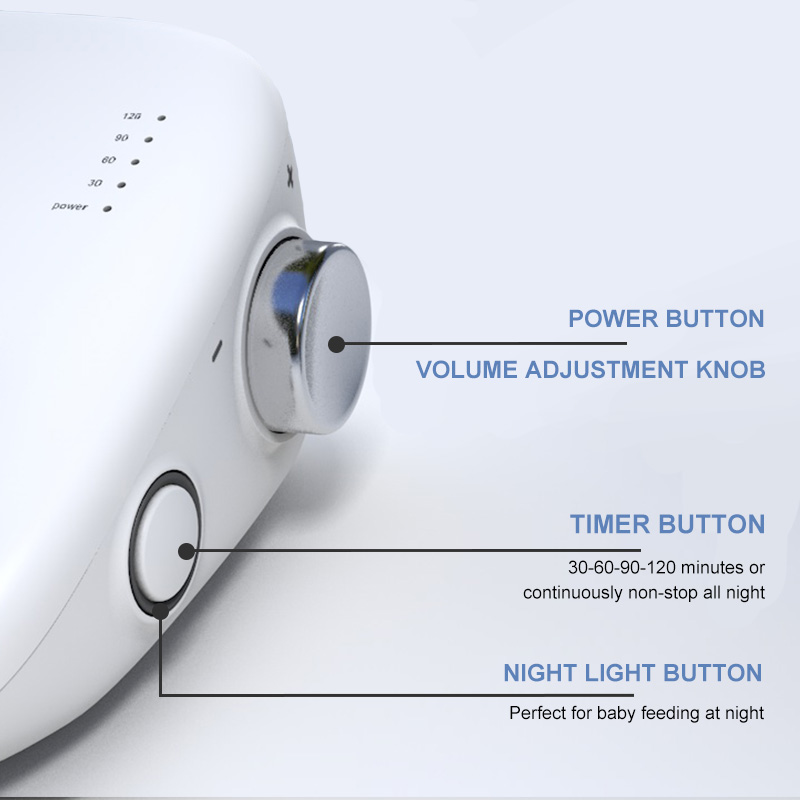 جهاز ضوضاء بيضاء قابل لإعادة ا - مراجعة Baby Sound Machine White وسعره