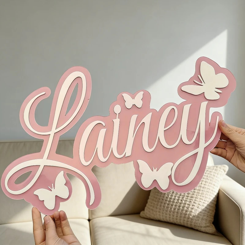 لوحة اسم الطفل المخصصة، تصميم  - مراجعة Baby Nursery Kids وسعره