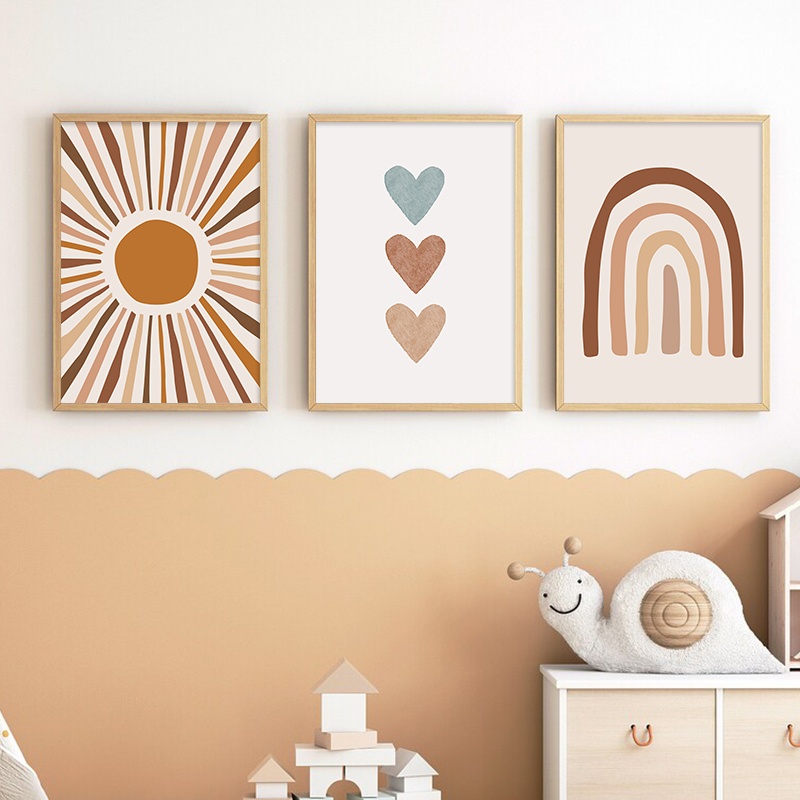 مجردة الشمس قوس قزح مخصص اسم ا - مراجعة Baby Name Wall Art وسعره