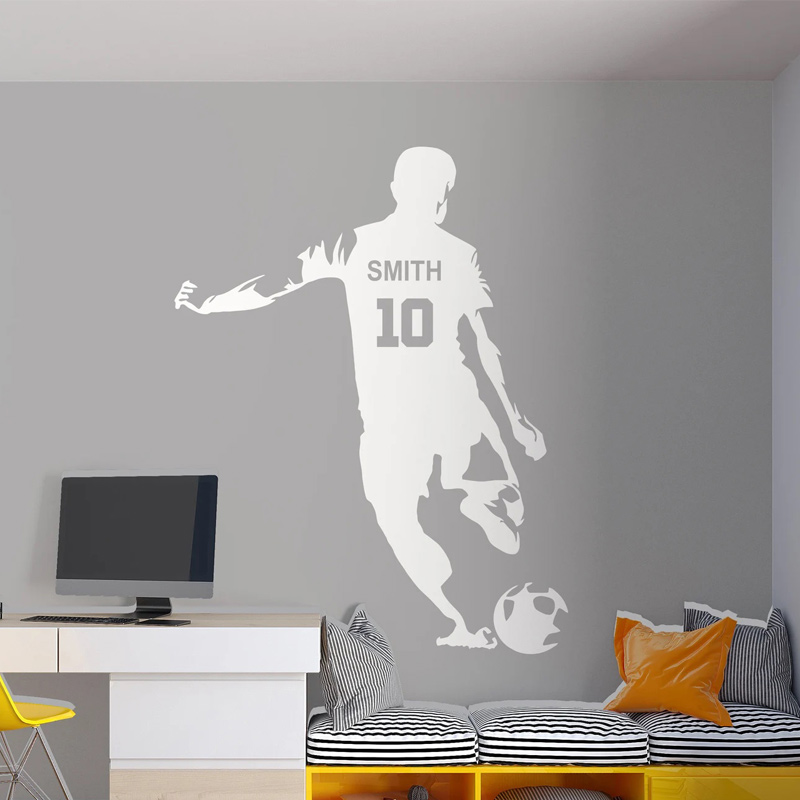 شخصية لاعب كرة القدم اسم ورقم  - مراجعة Baby Name Wall Art وسعره
