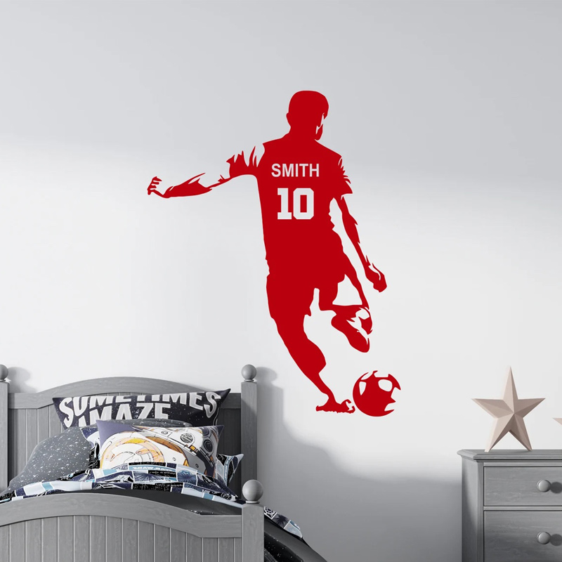 شخصية لاعب كرة القدم اسم ورقم  - مراجعة Baby Name Wall Art وسعره