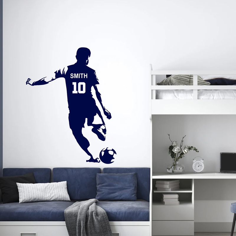 شخصية لاعب كرة القدم اسم ورقم  - مراجعة Baby Name Wall Art وسعره