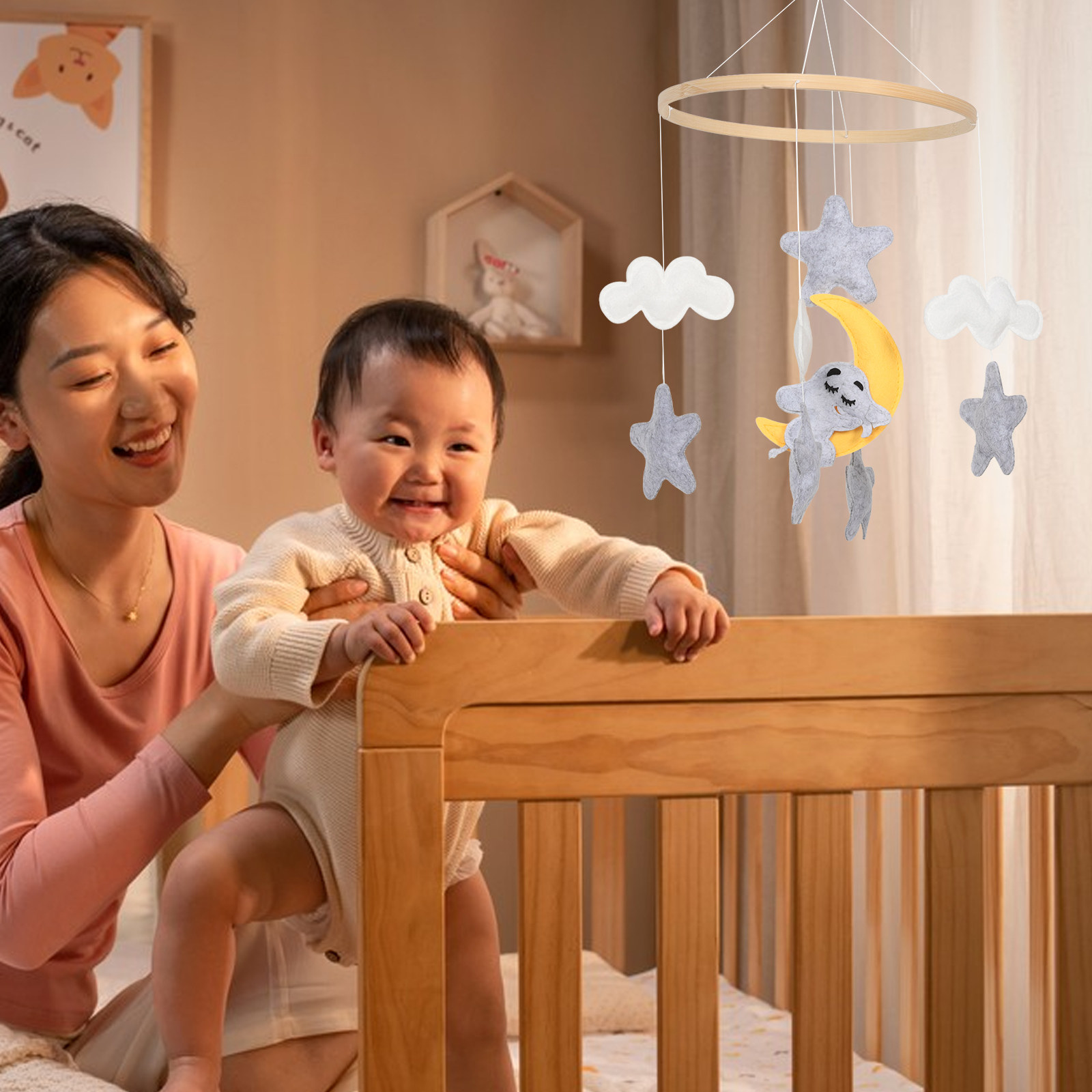 موبايل سرير أطفال من اللباد بت - مراجعة Baby Nursery Elephant وسعره