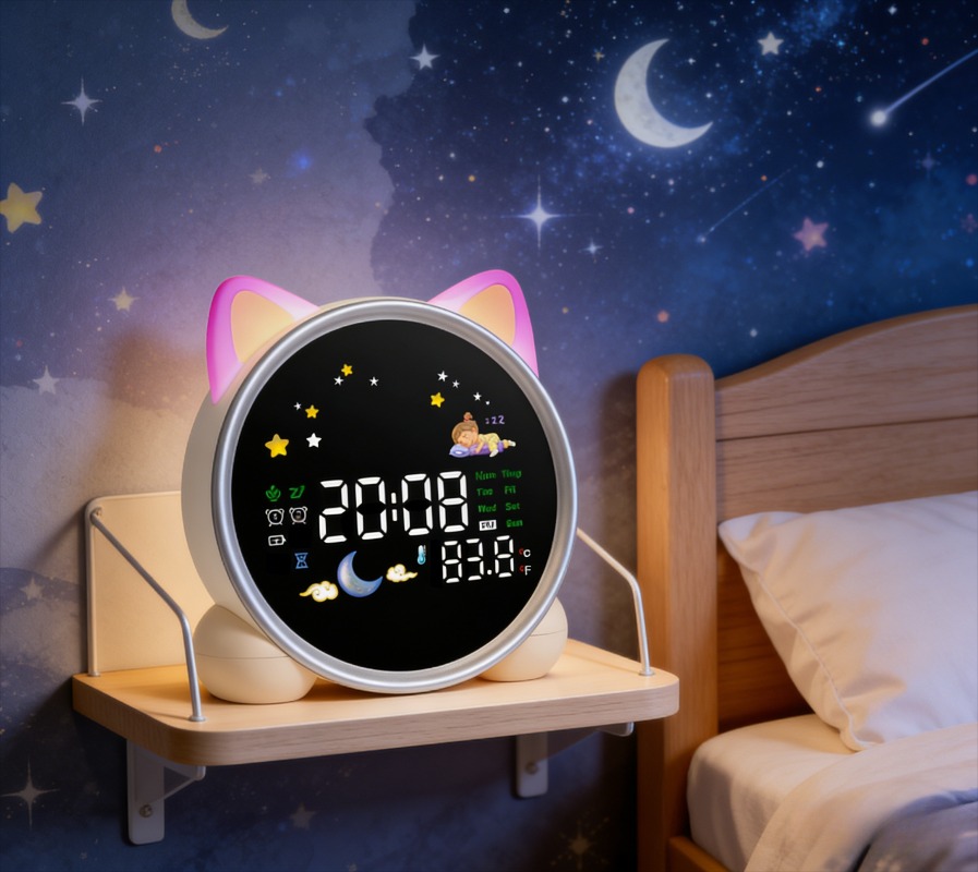 ساعة منبه للأطفال جاهزة للإيقا - مراجعة Sound Sleep Trainer Clock وسعره