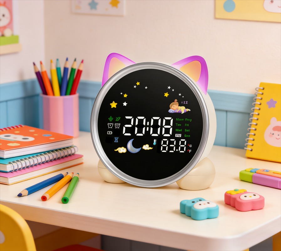 ساعة منبه للأطفال جاهزة للإيقا - مراجعة Sound Sleep Trainer Clock وسعره