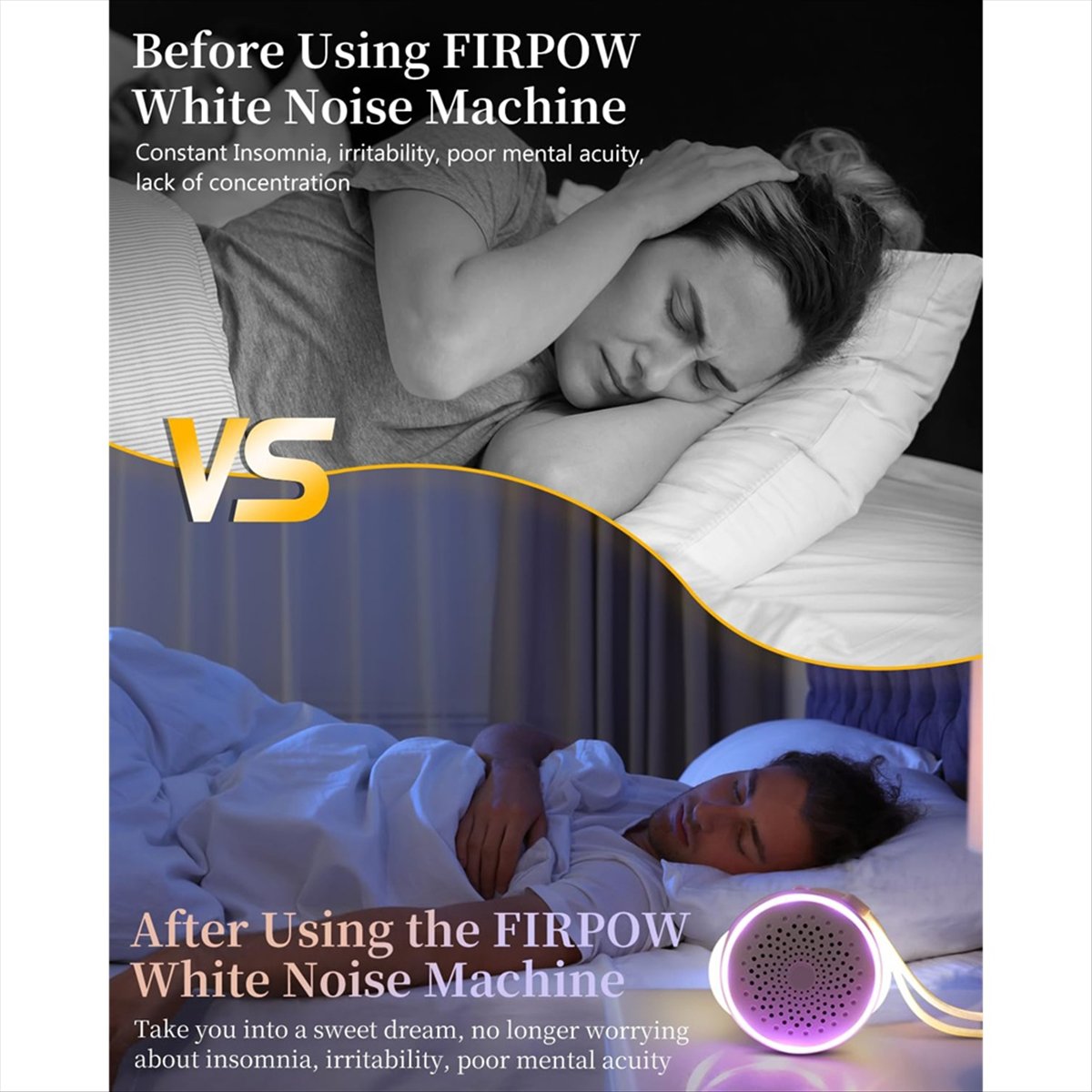 جهاز صوت الضوضاء البيضاء DTC5  - مراجعة Baby Sound Machine White وسعره