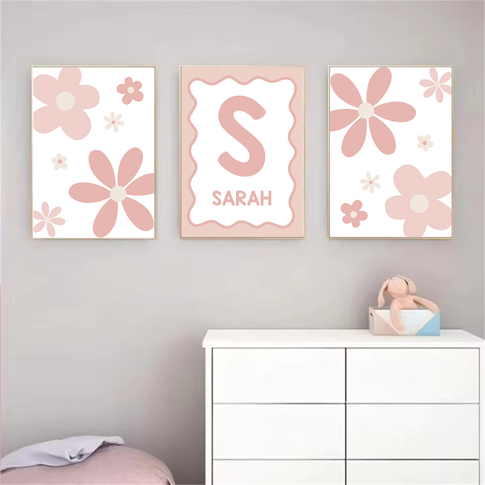 ملصق كرتوني لزهرة الأقحوان الو - مراجعة Baby Name Wall Art وسعره