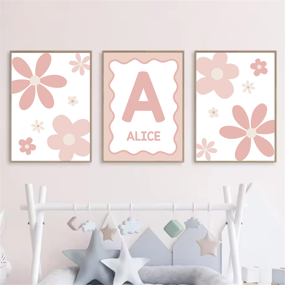 ملصق كرتوني لزهرة الأقحوان الو - مراجعة Baby Name Wall Art وسعره