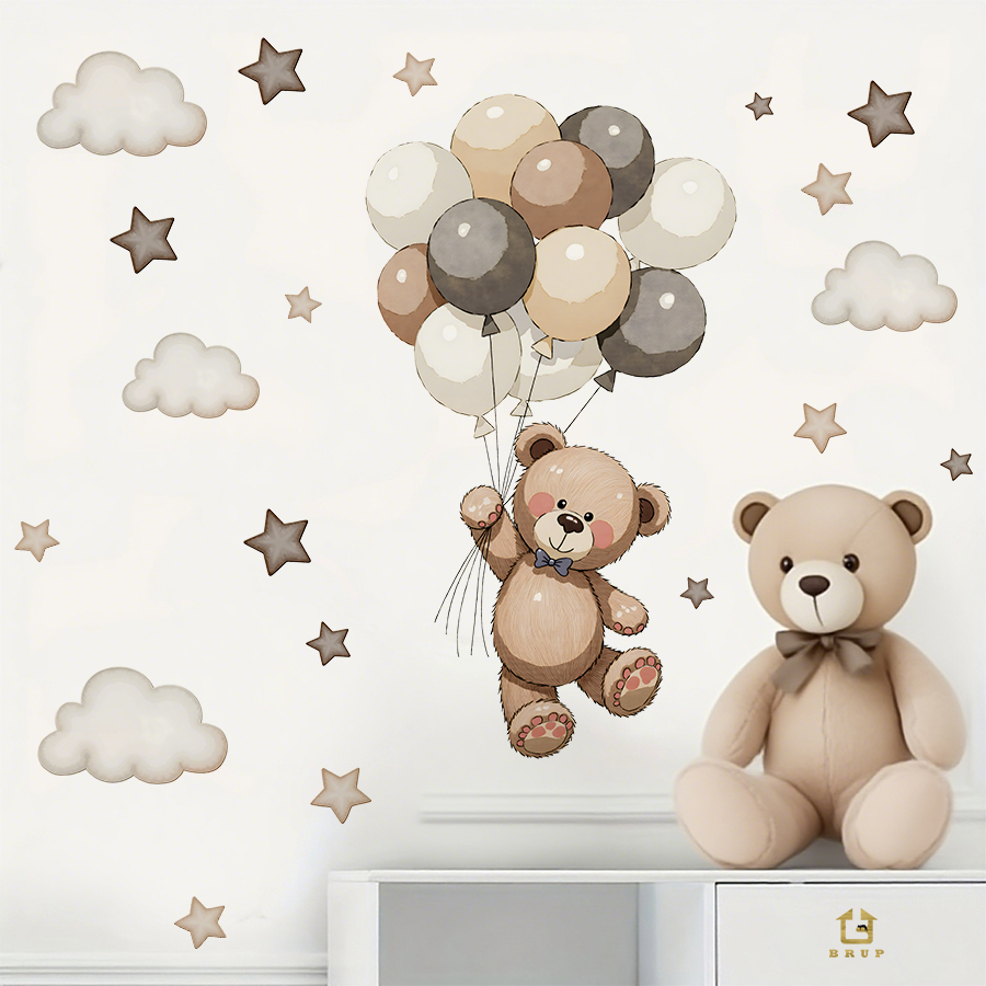 ملصقات حائط على شكل دمية دب را - مراجعة Baby Nursery Kids وسعره