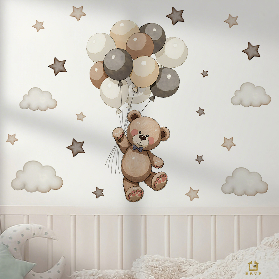ملصقات حائط على شكل دمية دب را - مراجعة Baby Nursery Kids وسعره