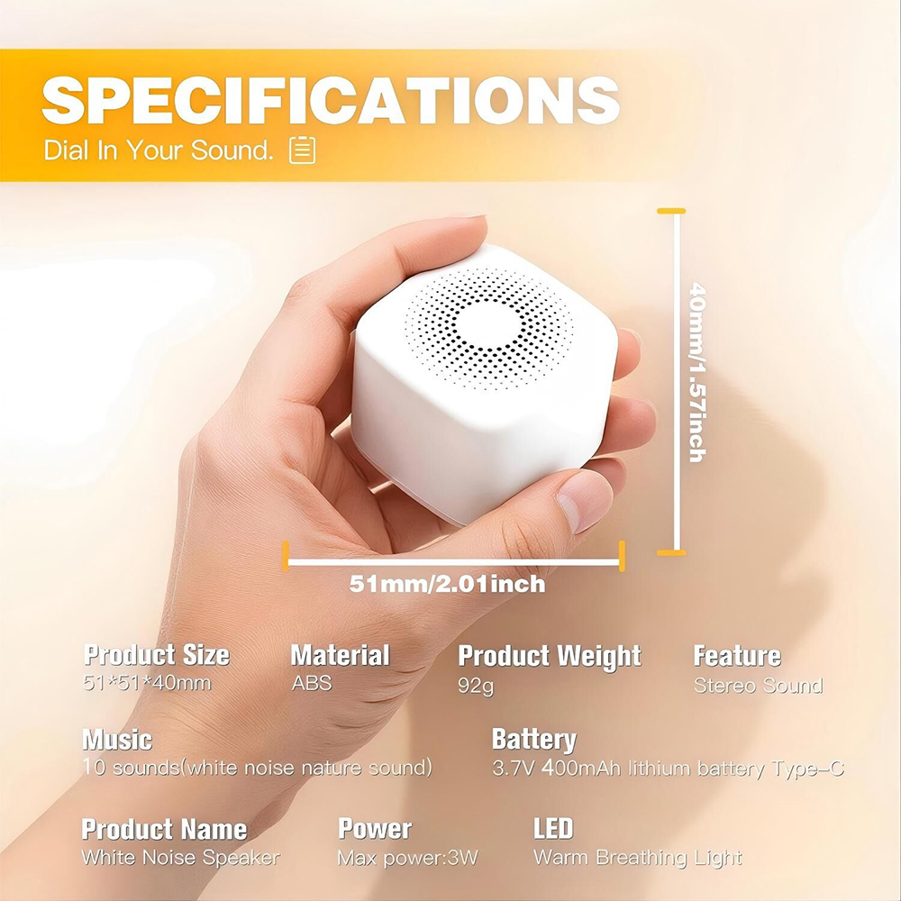جهاز ضوضاء بيضاء مع 10 أصوات م - مراجعة Baby Sound Machine White وسعره