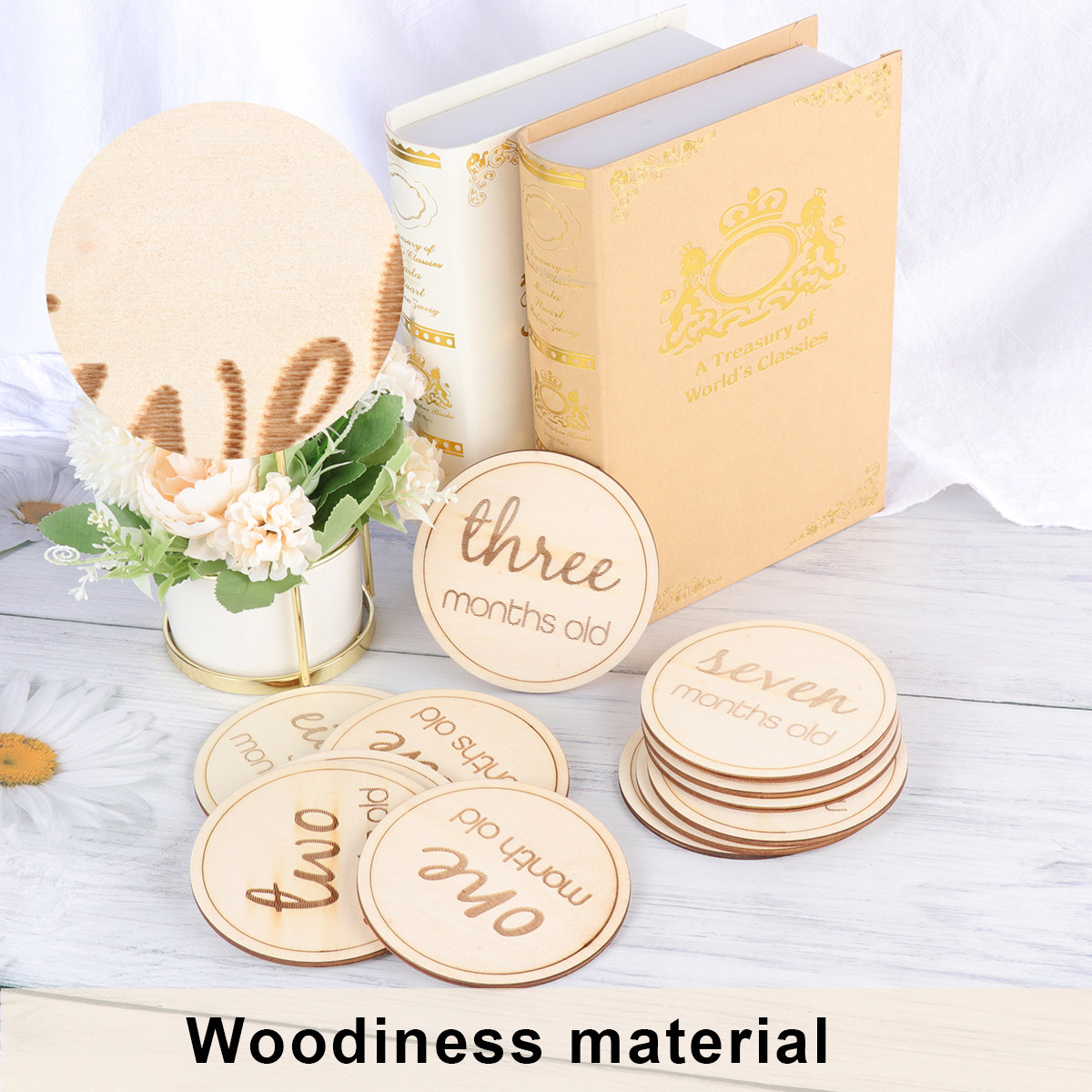 أدوات تصوير خشبية للأطفال حديث - مراجعة Milestone Card Set وسعره